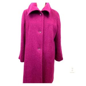 Talbots fuchsia brushed wool coat Size 20